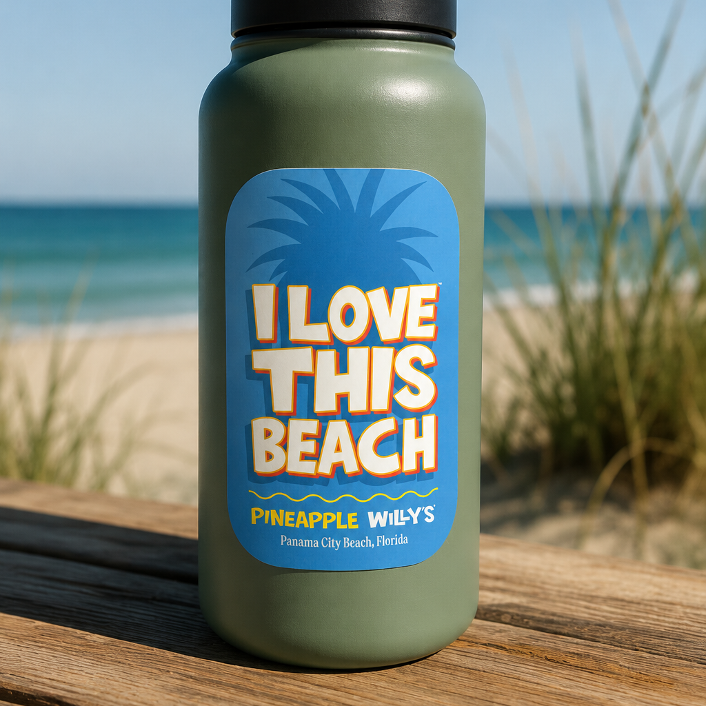 I Love This Beach Sticker