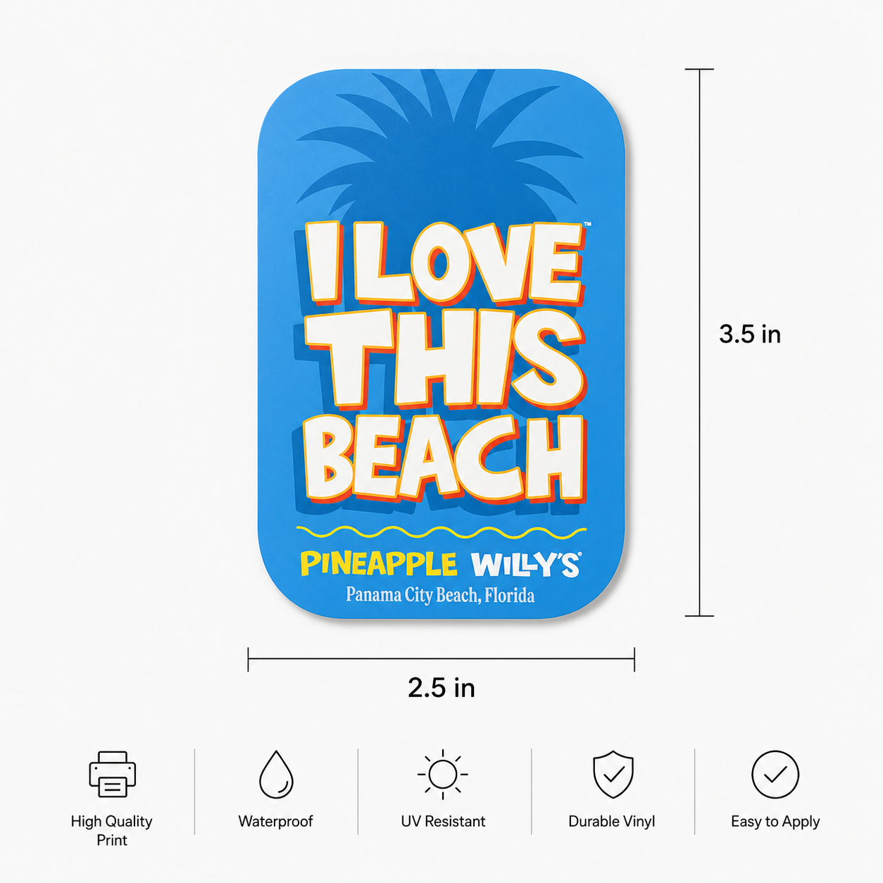 I Love This Beach Sticker